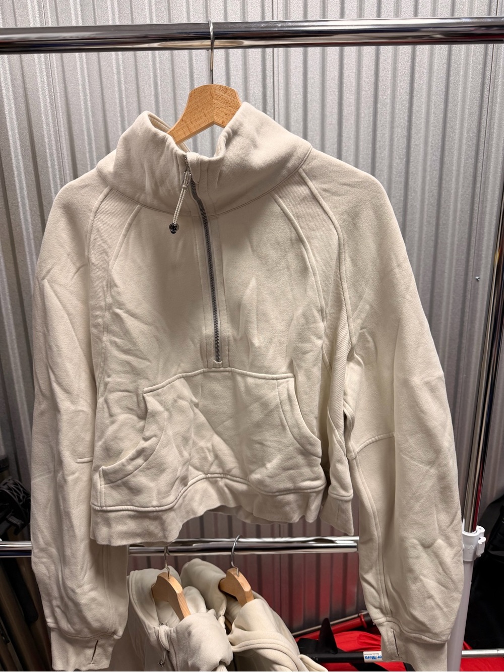Lululemon Scuba Oversized Funnel Neck Half Zip - XL/XXL - Bone